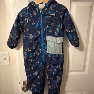Patagonia Kids One Piece Footie - Navy and Teal